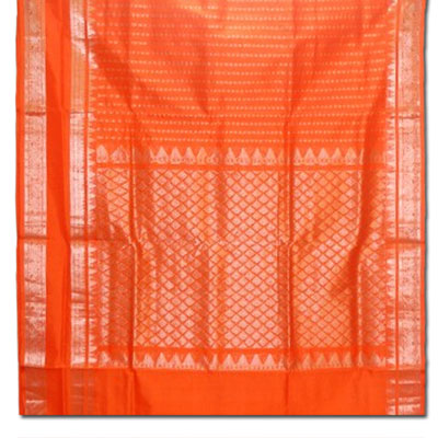 "Orange colour Venkatagiri Seiko saree  HSNM-63 - Click here to View more details about this Product